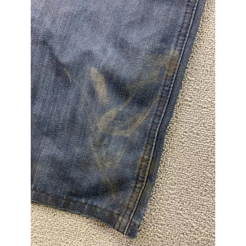 Y2K‎ Eight 732 Jeans Men 44x34 Baggy Wide Leg Denim Pants Dark Blue 100% Cotton